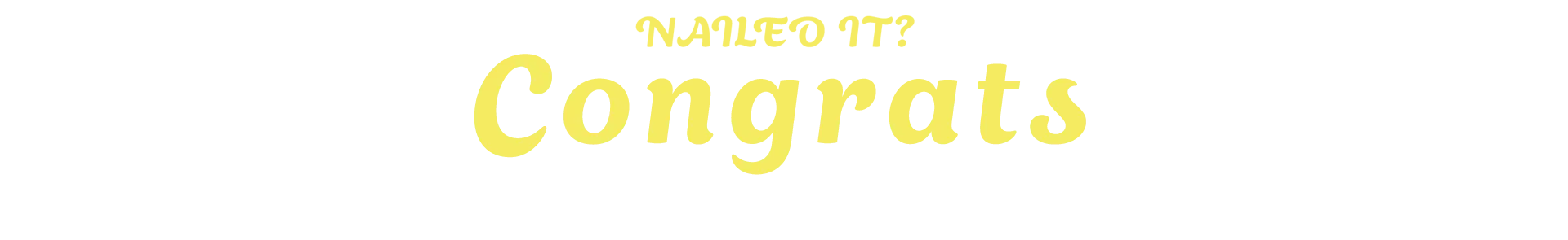 You Win!